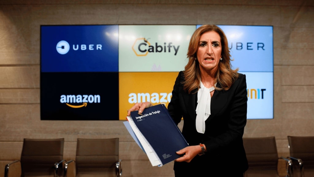 Yolanda Díaz manda a la Inspección a vigilar el uso de algoritmos en Uber, Cabify o Amazon