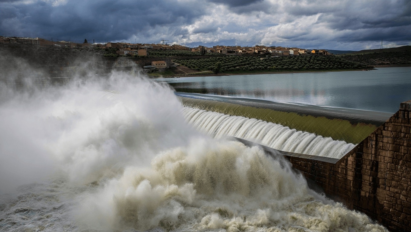 Así van a quedar los embalses tras las fuertes lluvias de hoy en España: un 20% más que el año pasado