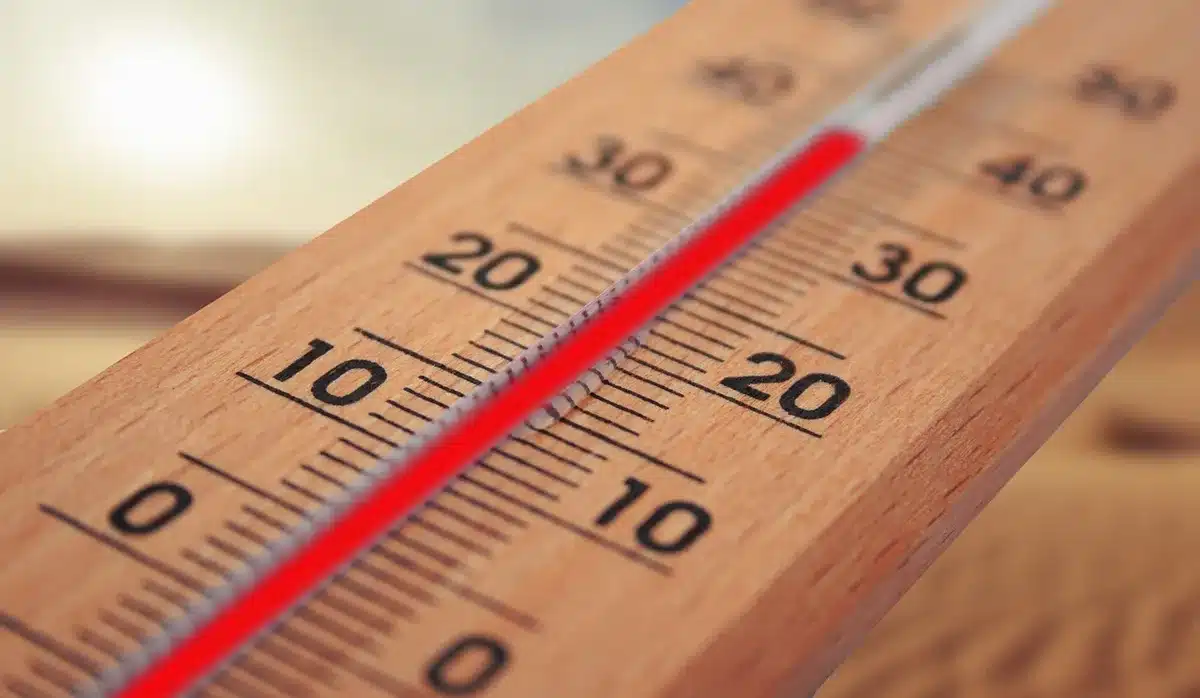 Gráfico comparativo de temperaturas mostrando descenso drástico entre días
